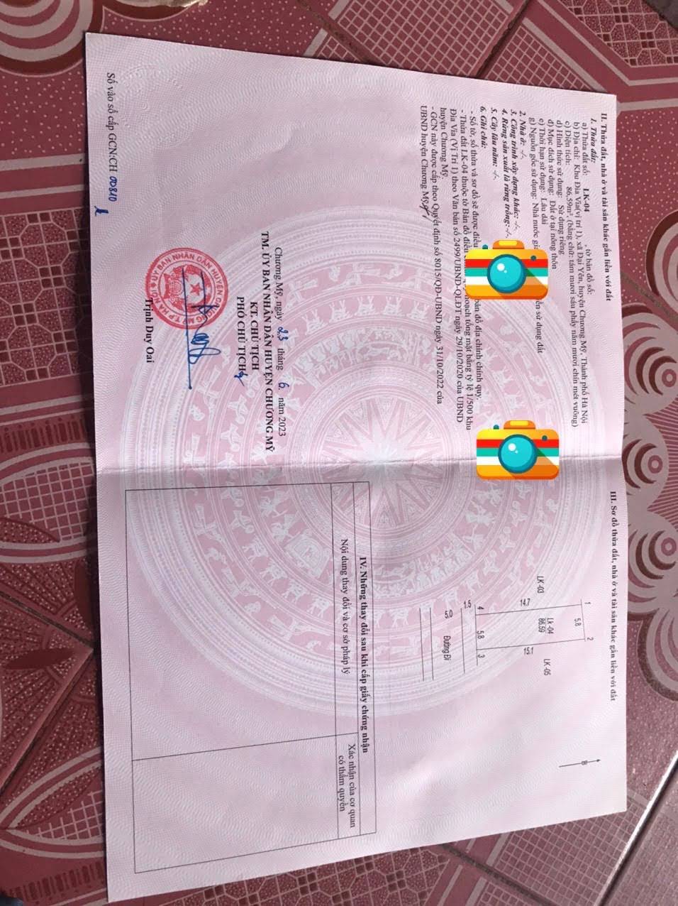 Hình ảnh Bán Thửa Đất 86,59m Ở Đại Yên Chương Mỹ | Đất Đấu Giá